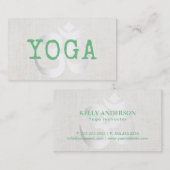 Yoga-Lehrer-Silber OM unterzeichnen elegantes Visitenkarte (Vorne/Hinten)