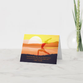 Yoga Lehrer Sun Salutation Halbmond Pose Zitate Karte