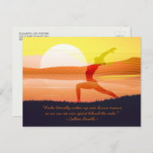 Yoga Lehrer Sun Salutation Halbmond Pose Zitate Postkarte (Vorne/Hinten)