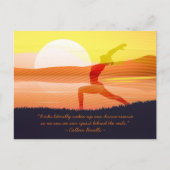 Yoga Lehrer Sun Salutation Halbmond Pose Zitate Postkarte (Vorderseite)