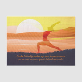 Yoga Lehrer Sun Salutation Halbmond Pose Zitate Seidenpapier