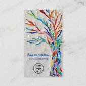 Yoga-Lehrer Tree of Life-Logo-Visitenkarte Visitenkarte (Vorderseite)