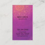 Yoga-Lehrer und Reiki VorlagenVisitenkarten Visitenkarte (Rückseite)