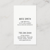 Yoga-Lehrer und Reiki VorlagenVisitenkarten Visitenkarte (Rückseite)