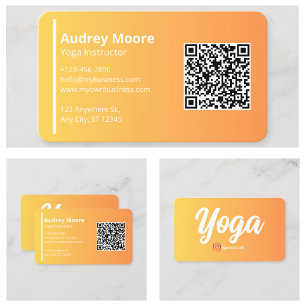 Yoga-Lehrer unterrichten Yoga-Studios professionel Visitenkarte