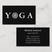 Yoga-Lehrer-Vintage Art Visitenkarte (Vorne/Hinten)