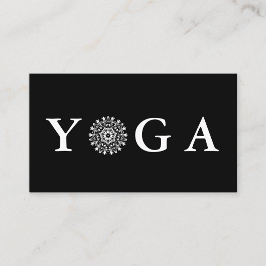 Yoga-Lehrer-Vintage Art Visitenkarte (Vorderseite)