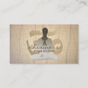 Yoga-Lehrer Vintage Gold Om Zeichen Namaste Visitenkarte