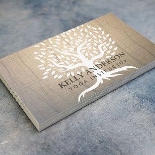 Yoga-Lehrer-Vintager Baum-elegante Therapie Visitenkarte