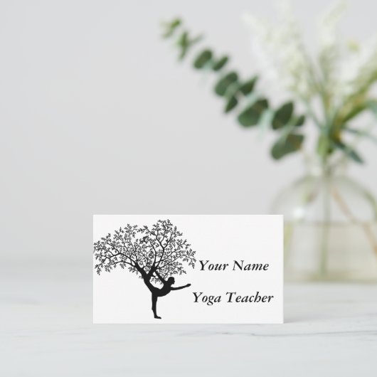 Yoga-Lehrer Visitenkarte (Stehend Vorderseite)