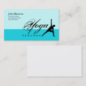 Yoga-Lehrer-Visitenkarte-Blau Visitenkarte (Vorne/Hinten)