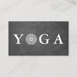 Yoga-Lehrer Visitenkarte im Vintage-Stil