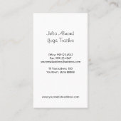 Yoga-Lehrer-Visitenkarte Visitenkarte (Rückseite)