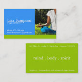 Yoga-Lehrer-Visitenkarte Visitenkarte (Vorne/Hinten)