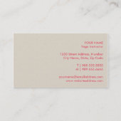 YOGA Lehrer-Visitenkarte Visitenkarte (Rückseite)