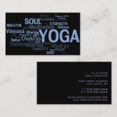 YOGA Lehrer-Visitenkarte - Yoga-Wörter Visitenkarte (Vorne/Hinten)
