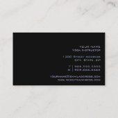 YOGA Lehrer-Visitenkarte - Yoga-Wörter Visitenkarte (Rückseite)