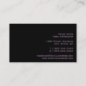 YOGA Lehrer-Visitenkarte - Yoga-Wörter Visitenkarte (Rückseite)