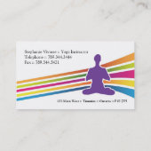 Yoga-Lehrer-Visitenkarten Visitenkarte (Rückseite)