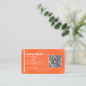 Yoga Lehrer Vorlagen Mandala QR Code Visitenkarte (Stehend Vorderseite)