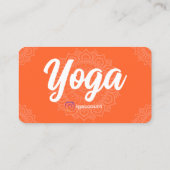 Yoga Lehrer Vorlagen Mandala QR Code Visitenkarte (Rückseite)