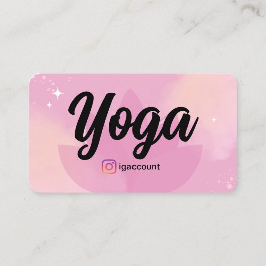 Yoga Lehrer Vorlagen QR Code Visitenkarte (Rückseite)