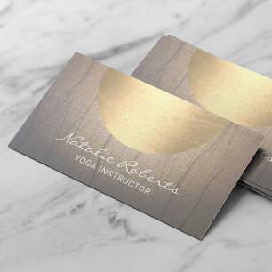 Yoga-Lehrer Wellness Gold Circle Vintage Visitenkarte