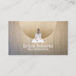 Yoga-Lehrer Wellness Meditation Vintage Visitenkarte