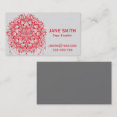 Yoga Lehrer Yoga Instructor mandala Visitenkarte (Vorne/Hinten)