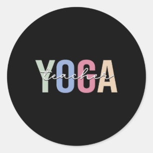 Yoga-Lehrer Yoga-Instructor  Runder Aufkleber