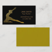 Yoga Lehrer Yoga Instructor stilvoll Visitenkarte (Vorne/Hinten)