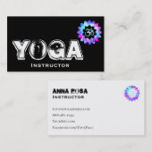 *~* Yoga Lehrerin Lehrerin Lotus OM Mandala Visitenkarte (Vorne/Hinten)