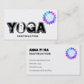 *~* Yoga Lehrerin Lehrerin OM Lotus Mandala Visitenkarte (Vorne/Hinten)