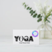 *~* Yoga Lehrerin Lehrerin OM Lotus Mandala Visitenkarte (Stehend Vorderseite)