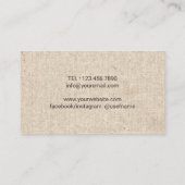 Yoga-Lehrerwellness-Leben-Baum-Vintager Damast Visitenkarte (Rückseite)