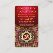 Yoga Liebe Business Cards Visitenkarte (Rückseite)
