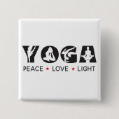 Yoga - Liebe des Friedens Button (Vorderseite)