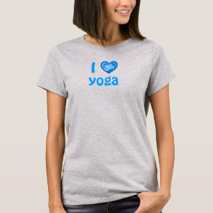 Yoga-Liebe-Herz-OM-Blau T-Shirt