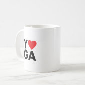 YOGA-LIEBE KAFFEETASSE (Vorderseite Links)