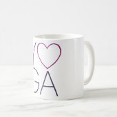 Yoga-Liebe Kaffeetasse (VorderseiteRechts)