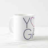 Yoga-Liebe Kaffeetasse (Vorderseite Links)