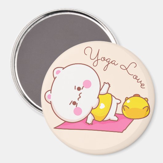 Yoga Liebe Magnet (Vorderseite/Rückseite)