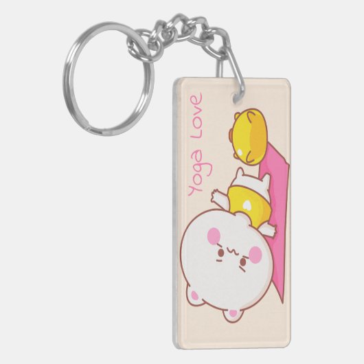 Yoga-Liebe Schlüsselanhänger (Vorderseite links)