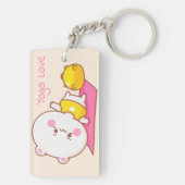 Yoga-Liebe Schlüsselanhänger (Rückseite)