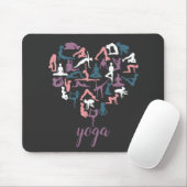 Yoga-Liebe-Silhouetten Mousepad (Mit Mouse)