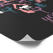 Yoga-Liebe-Silhouetten Poster (Ecke)