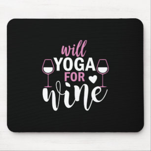 Yoga Liebhaber Wird Yoga Für Wein Mousepad