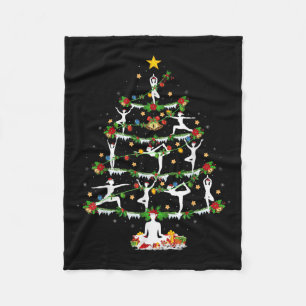 Yoga-Liebhaber Xmas-Beleuchtung Yoga-Weihnachtsbau Fleecedecke