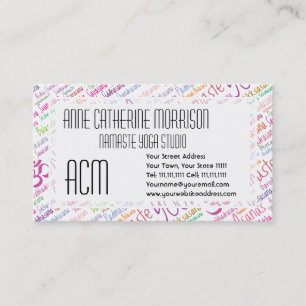 Yoga-Liebhabers Visitenkarte