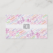 Yoga-Liebhabers Visitenkarte (Rückseite)